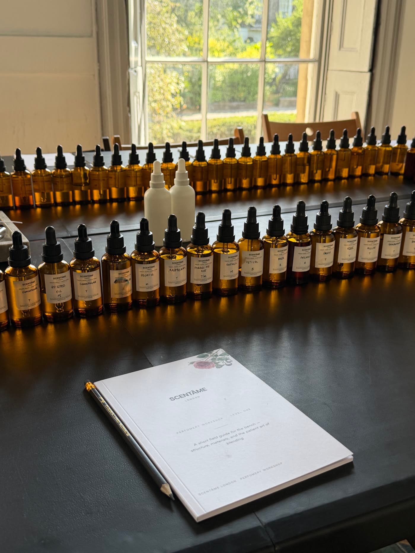 A workshop at the Scentâme perfume atelier in London