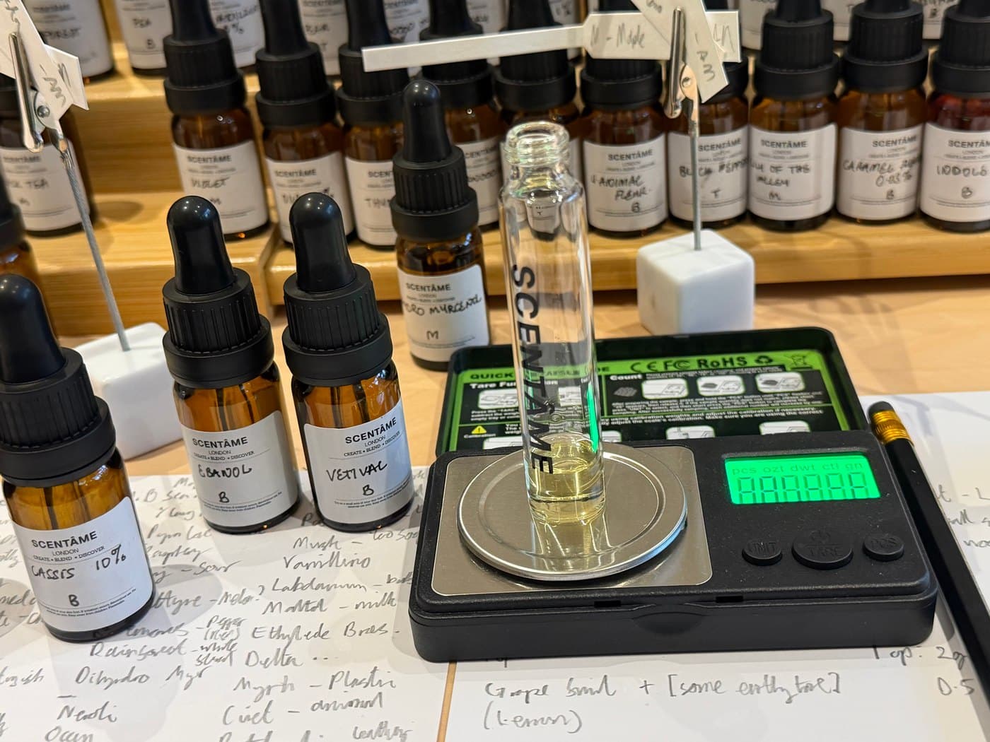 A workshop at the Scentâme perfume atelier in London