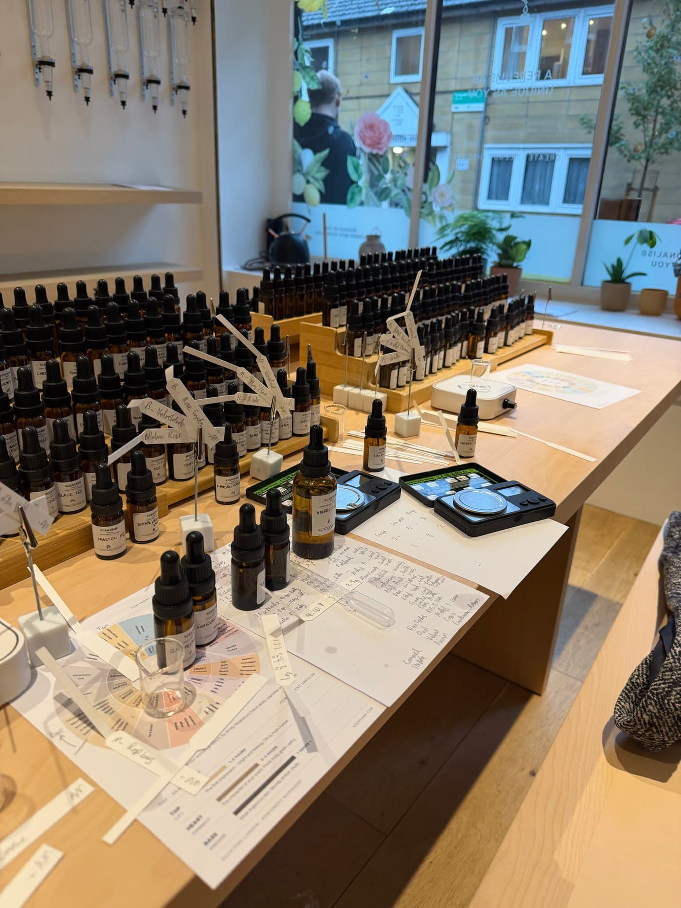 A workshop at the Scentâme perfume atelier in London