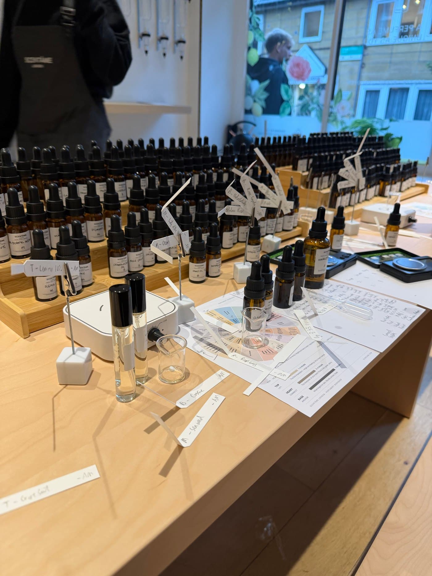 A workshop at the Scentâme perfume atelier in London