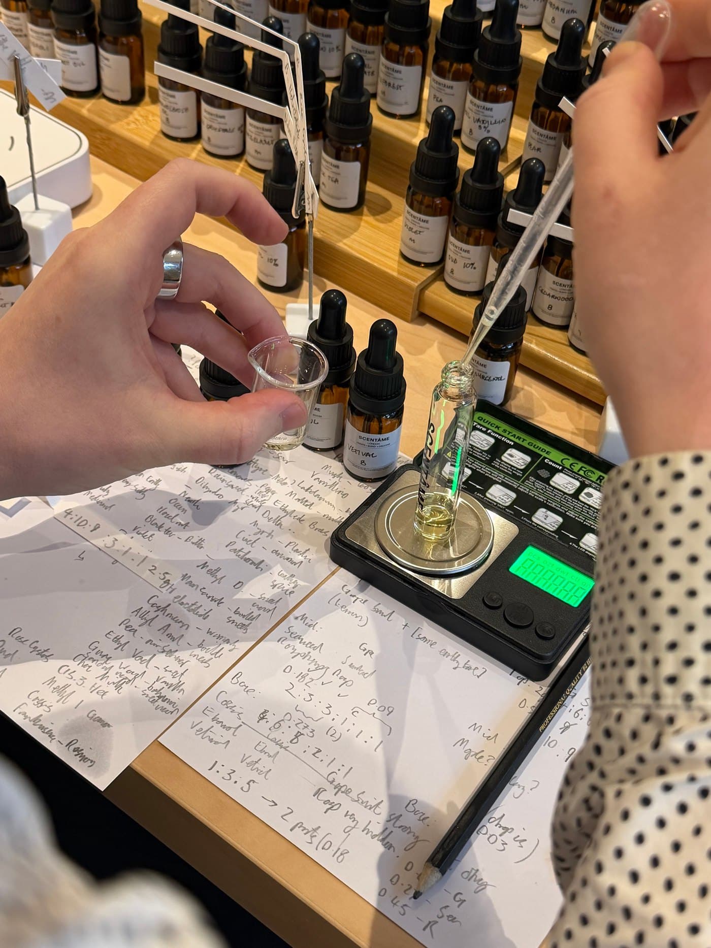 A workshop at the Scentâme perfume atelier in London