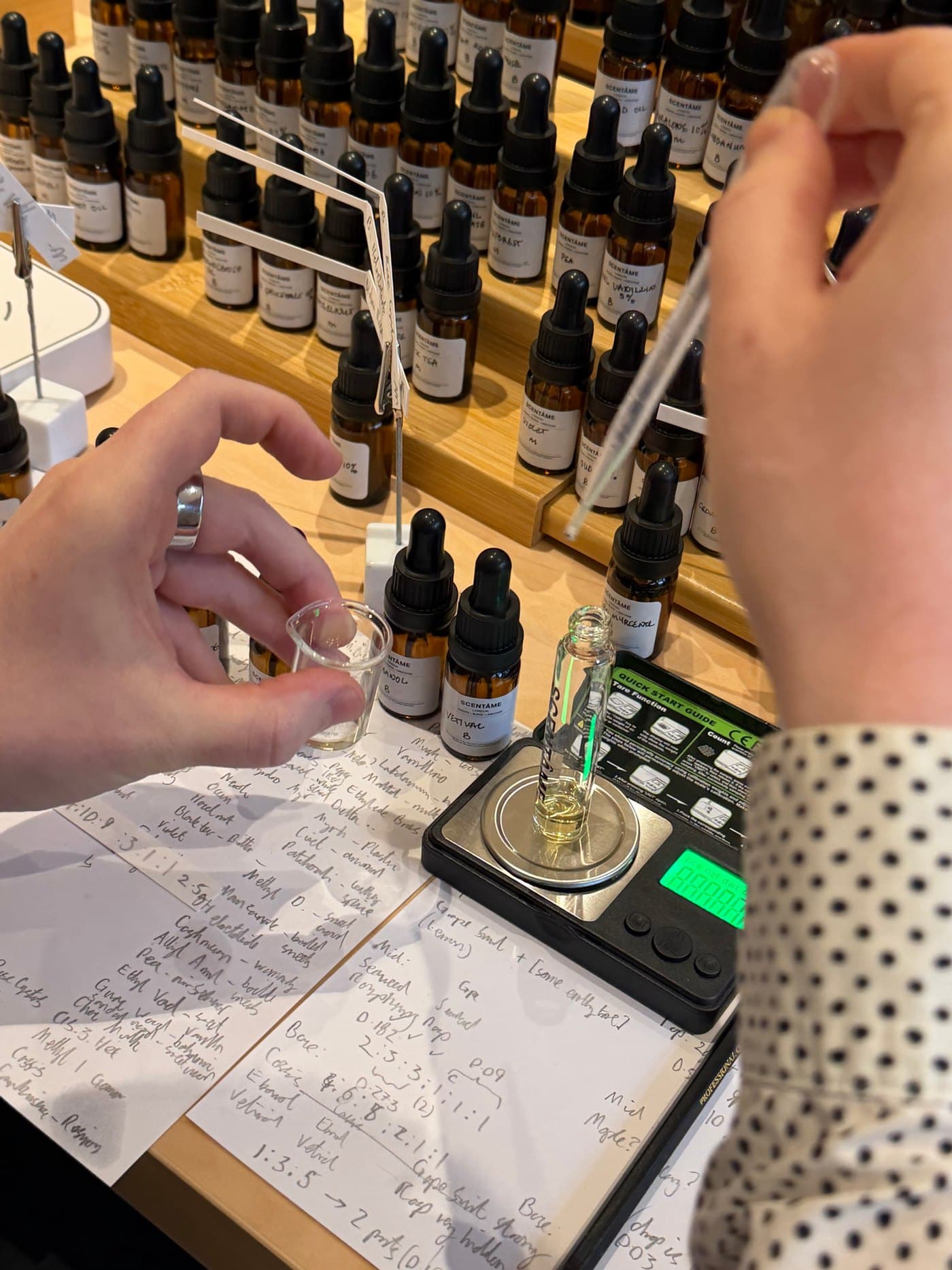 A workshop at the Scentâme perfume atelier in London